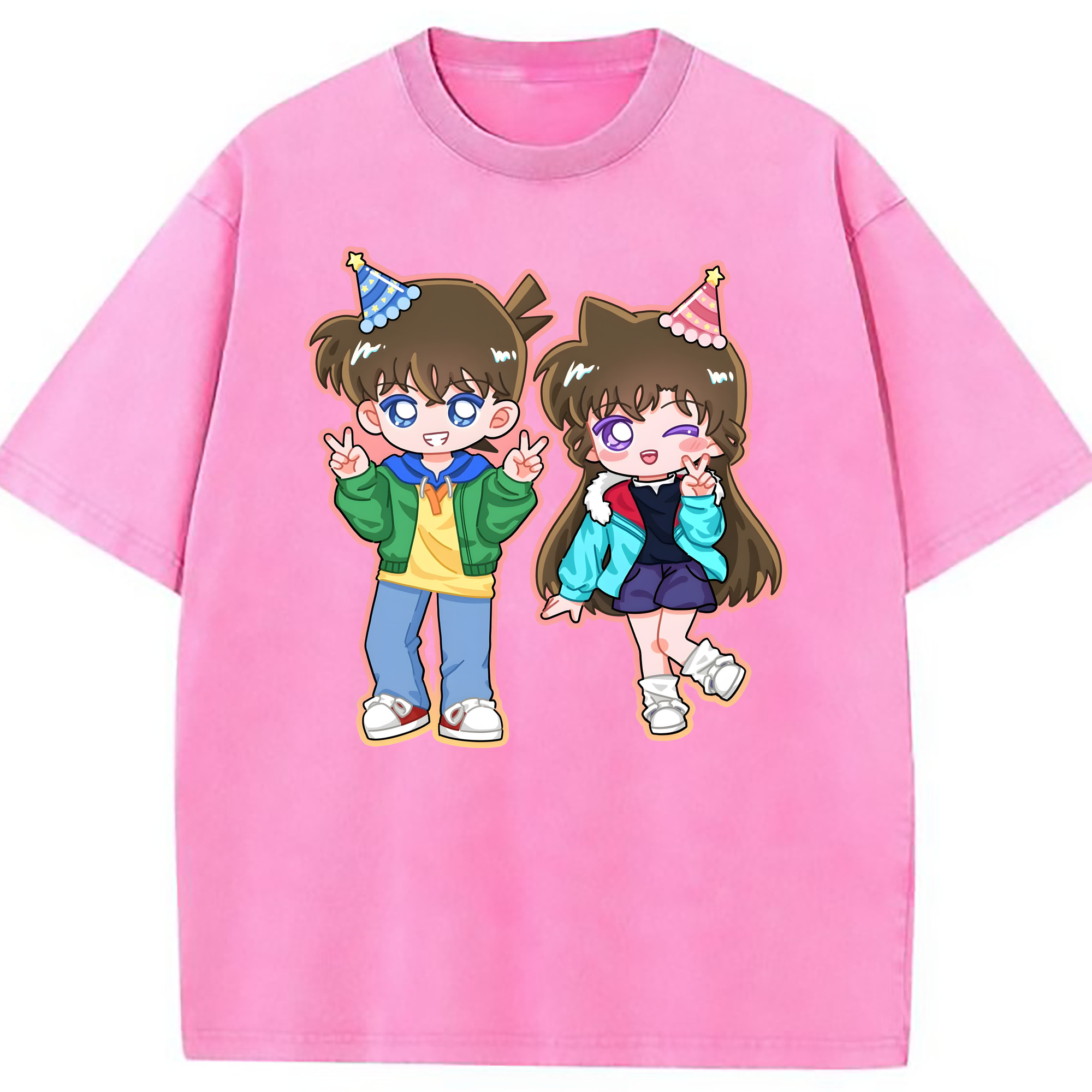 （画像用） 名探偵コナン 毛利 蘭 もうり らん、モーリ ラン Detective Conan Rachel Moore 綿100% ヴィンテージ風 半袖Tシャツ（フロントプリント）